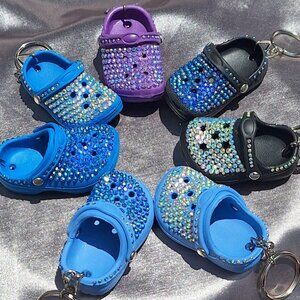 Croc Style Bling Keychains, Bling, Bedazzled